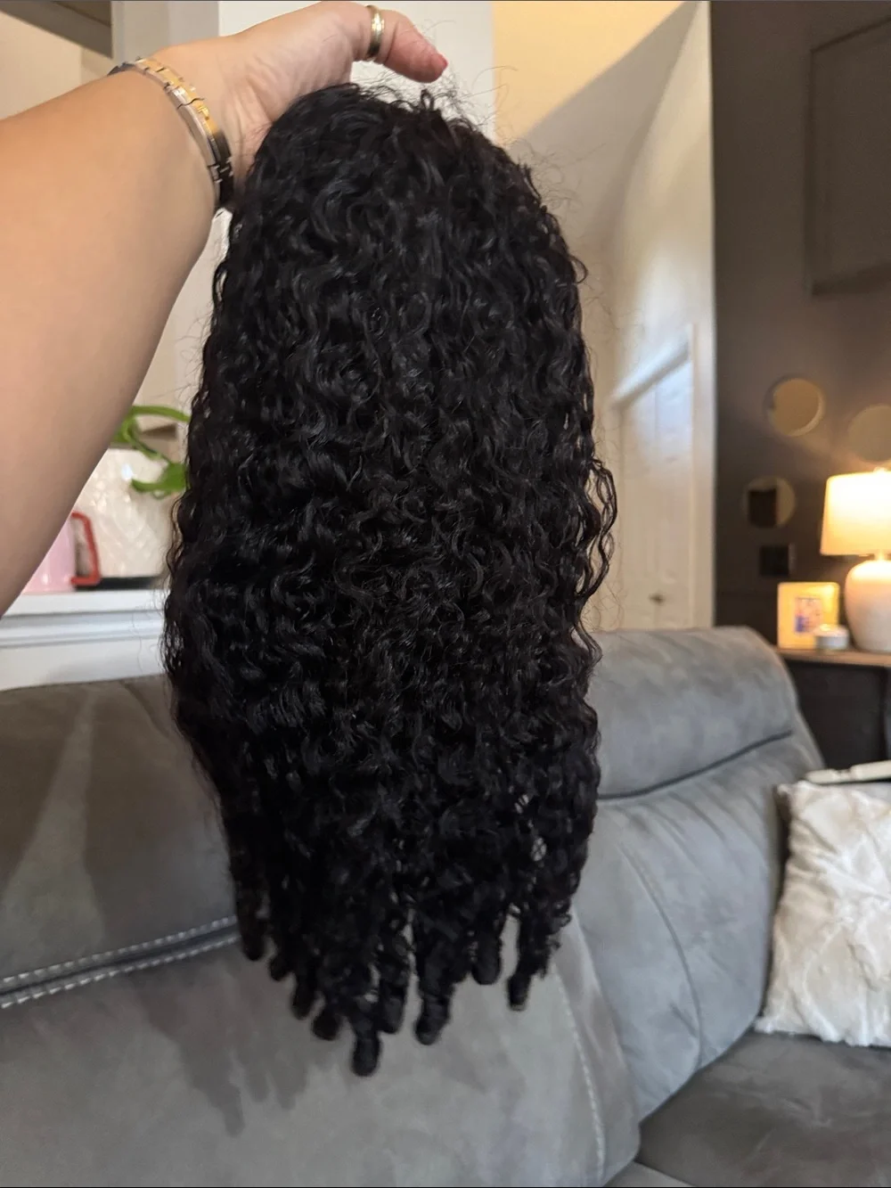 NWT 20” Deep Wave Curly Human Hair Wig Full Machine Made